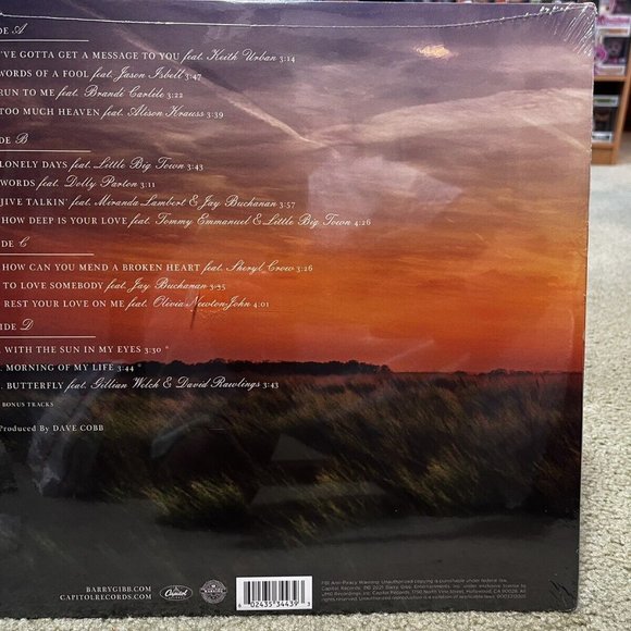 Barry Gibb Greenfields LP  Gibb Brothers Songbook Vol 1  SEA GLASS COLOR Sealed! - Picture 2 of 2